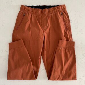 Eddie Bauer Athletic Easy Care Nylon Blend Jogger Pants Cinnamon Orange Sz 8